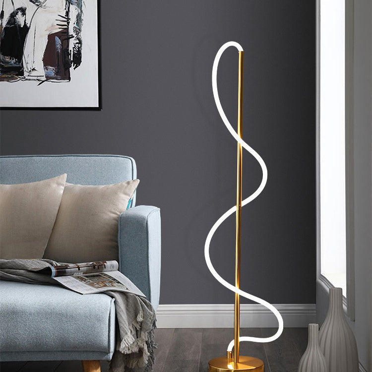 Line Iron Silicone Living Floor Lamp