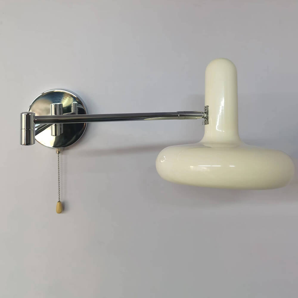 Cream White Iron Rocker Wall Lamp