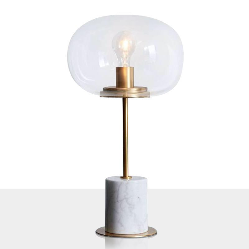 Round Ball Cylinder Marble Table Lamp