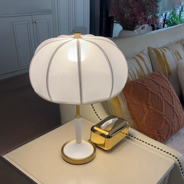 Dome Hardware Fabric Bedroom Table Lamp