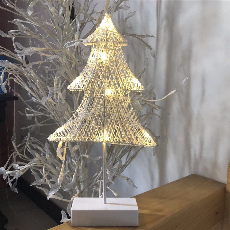 Pattern Rattan Weaving Night Table Lamp