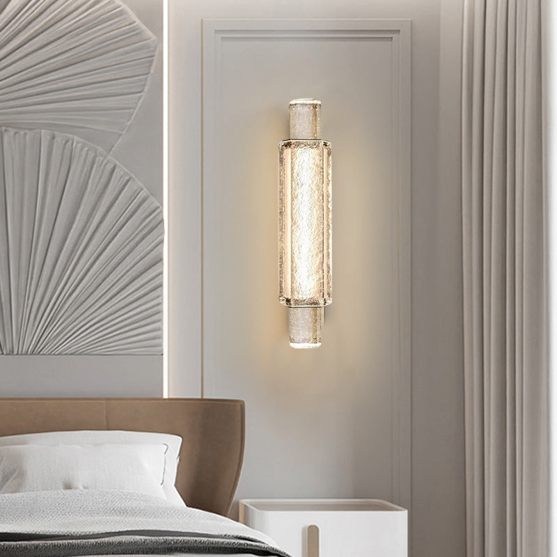 Water Grain Glass Column Wall Lamp