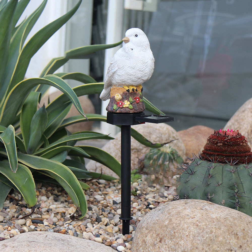 Resin Birdie Lawn Insert Outdoor Light