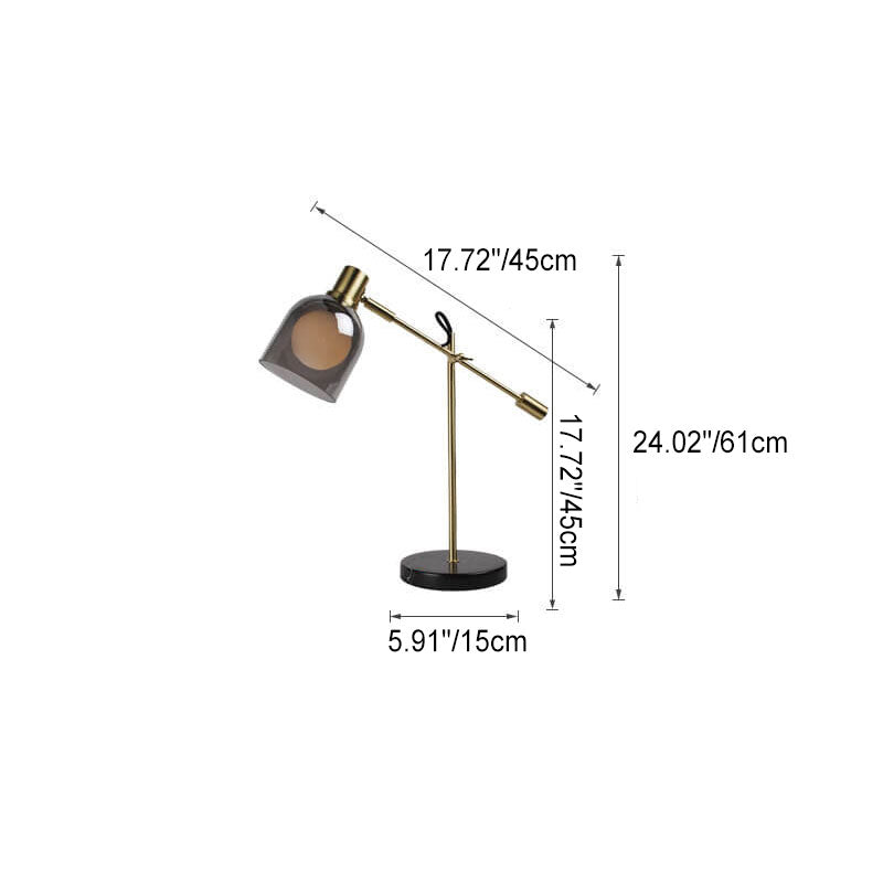 Iron Glass Cup Marble Table Lamp