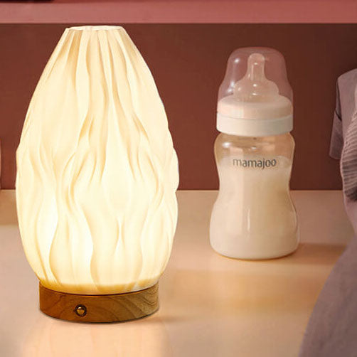Geometry 3D Printed Wood Table Lamp