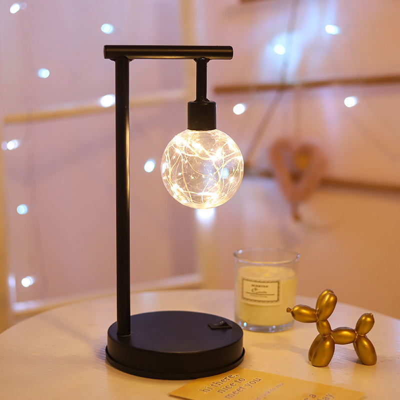 Ball Iron Battery Night Table Lamp