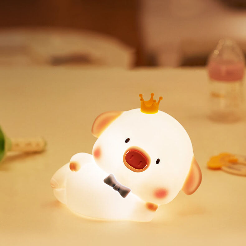 Cute Piggy Silicone Night Table Lamp