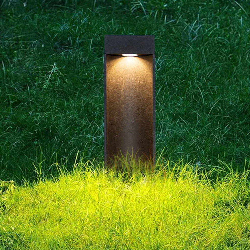 Simple Square Lawn Aluminum Outdoor Light