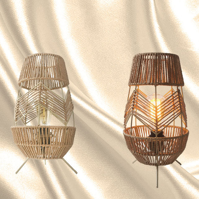 Iron Rattan Weaving Floor Lamp