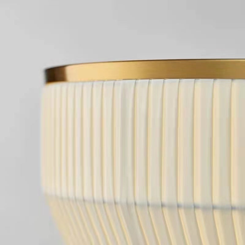 Fabric Pleated Lantern Hardware Floor Lamp