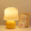 Glass Mushroom Shape Study Table Lamp