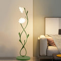 Flower Glass Hardware 2-Light Floor Lamp