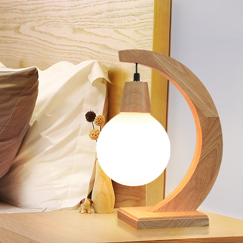 Glass Ball Bend Solid Table Lamp