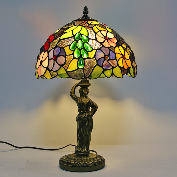 Grape Glass Metal Resin Table Lamp