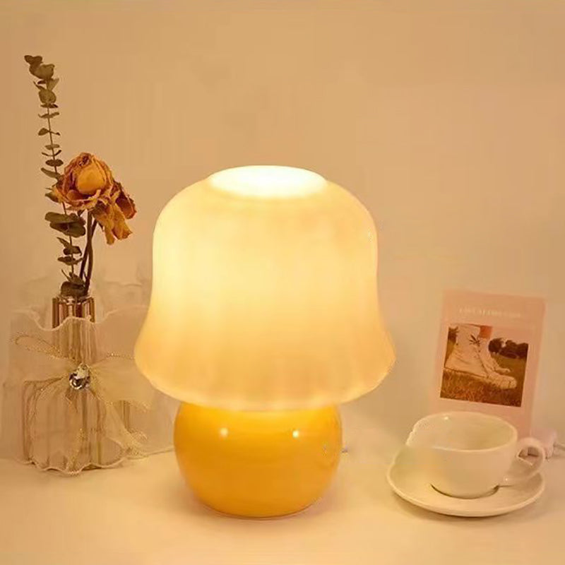 Mushroom Glass Study Table Lamp
