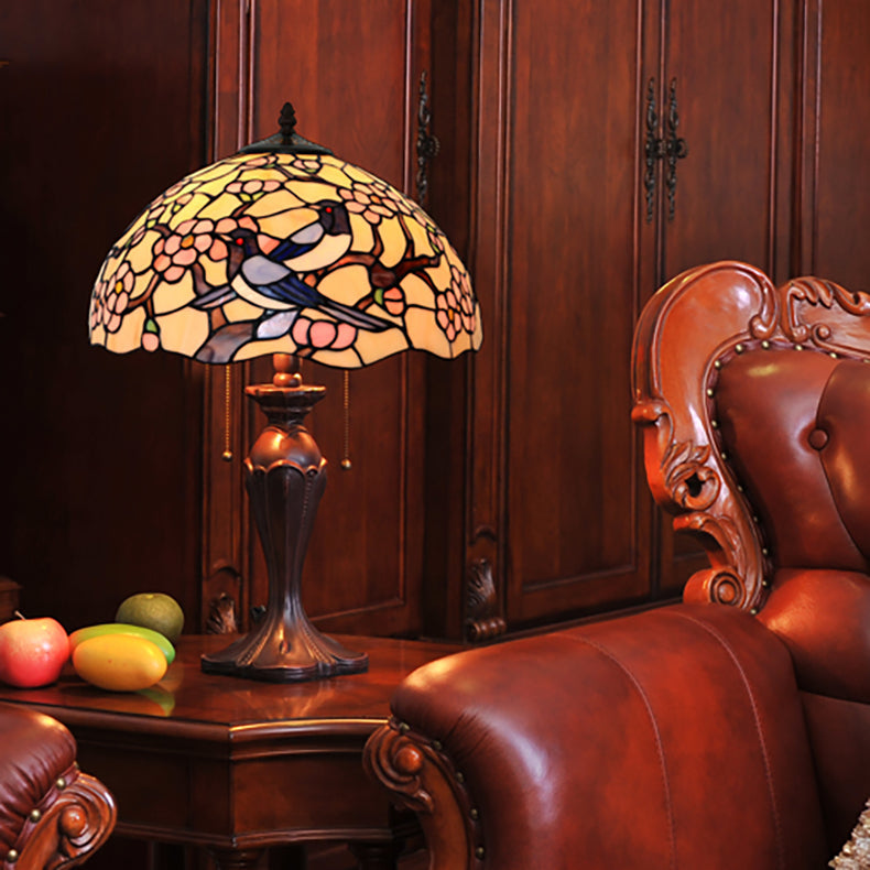 Half Ball Magpie Plum 2-Light Table Lamp