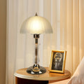 Iron Glass Dome Streak Table Lamp