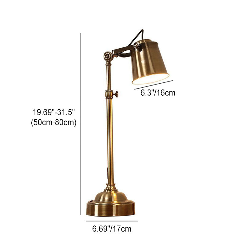 Cylinder Brass Bedroom Table Lamp