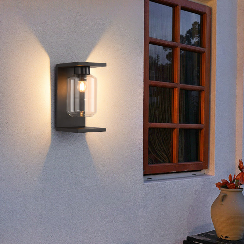 Stainless Steel Cylinder Glass Outdoor Light