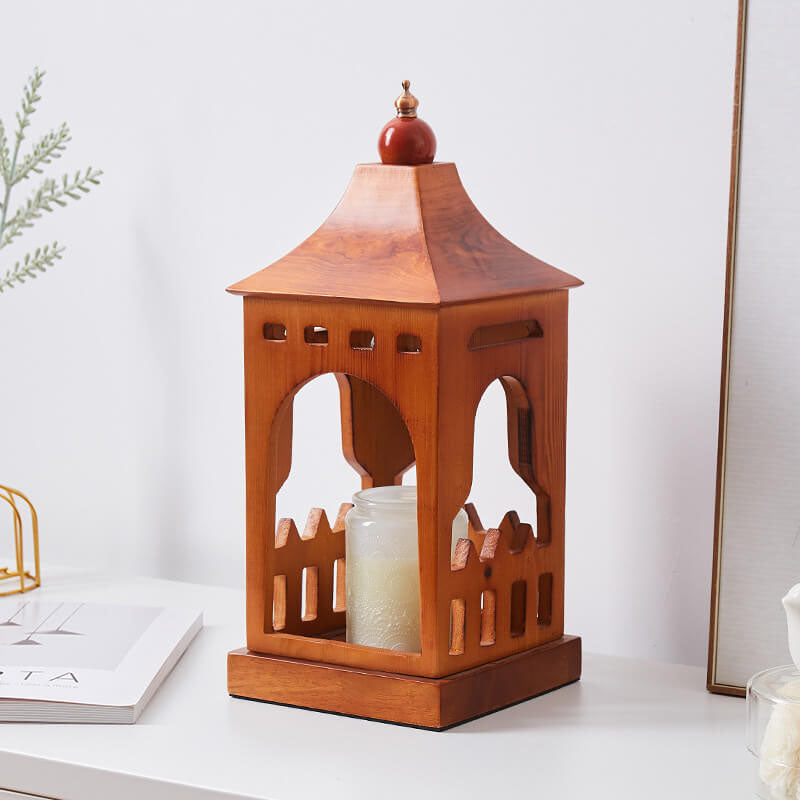 Walnut Cabin Melting Wax Table Lamp