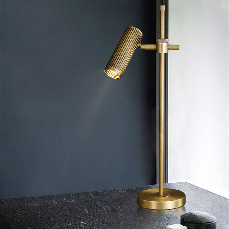 Gold Brass Finish Frame Table Lamp