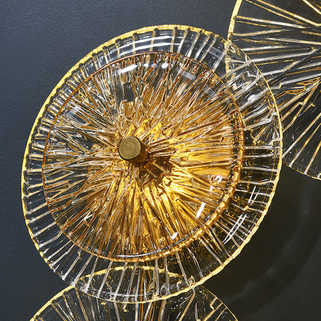 Glass Lotus Leaf Shape Wall Lamp