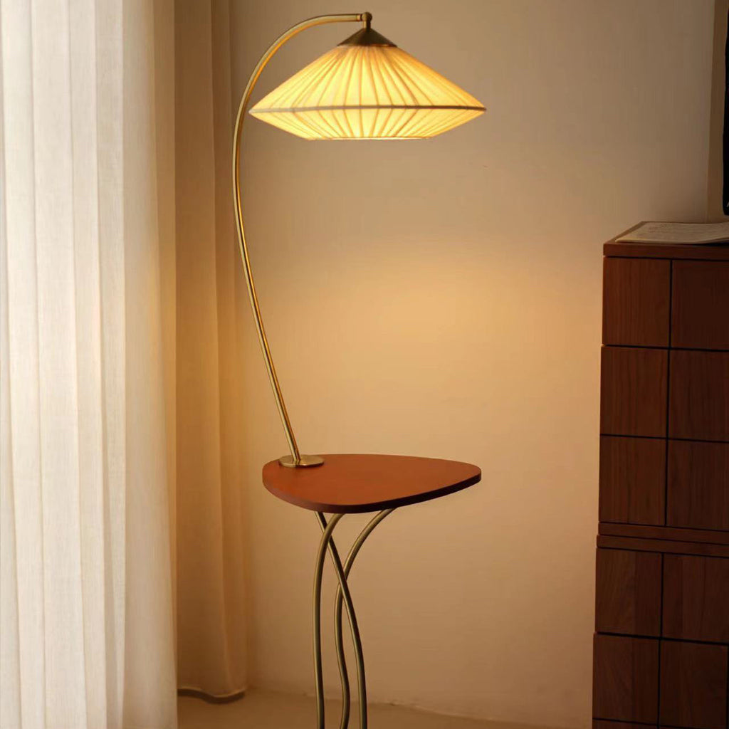 Round Cone Table Fabric Floor Lamp