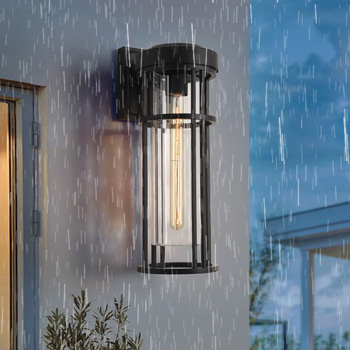 Aluminum Glass Cylinder Garden Outdoor Light