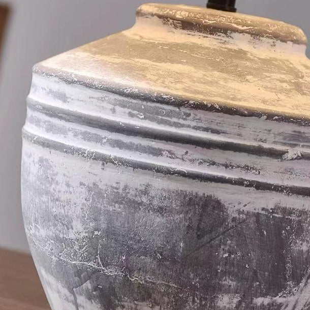 Handmade Ceramic Fabric Pot Table Lamp