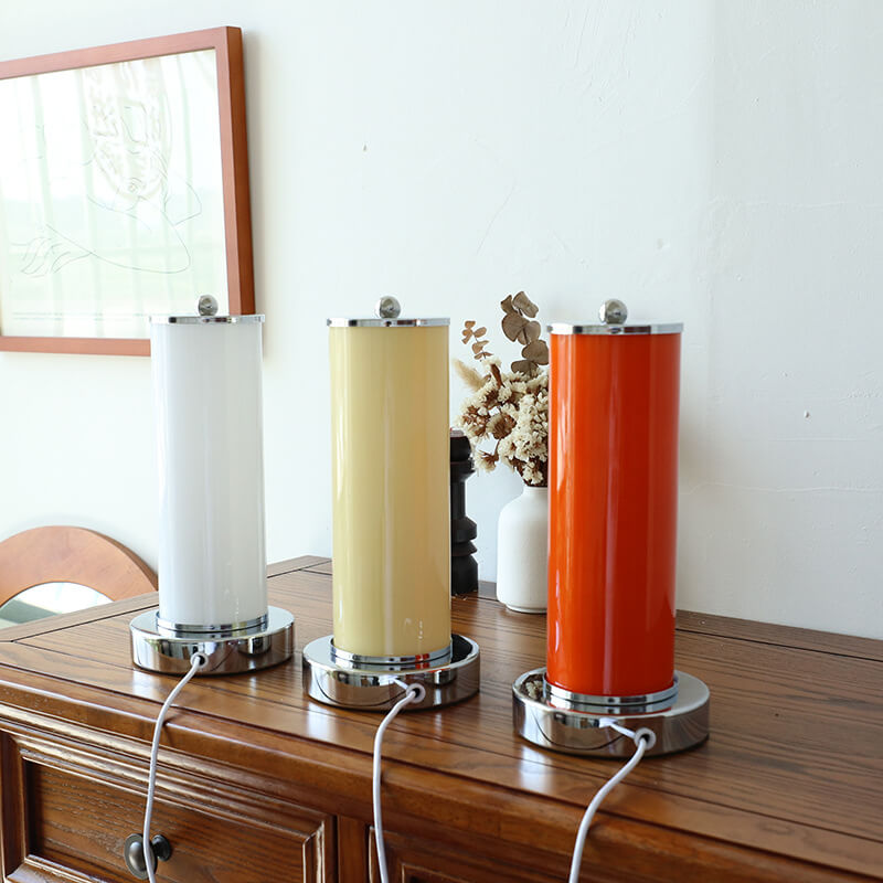Glass Column Night Table Floor Lamp