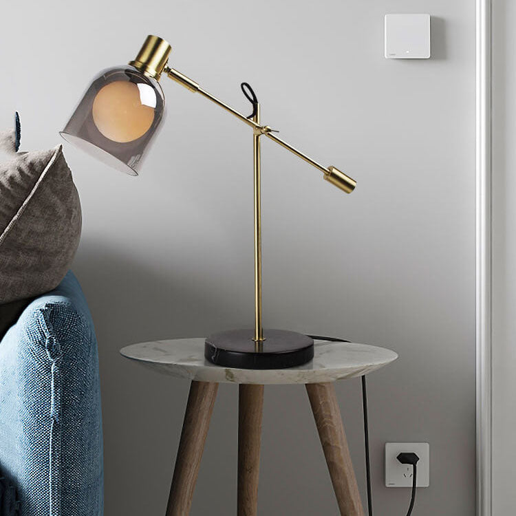 Iron Glass Cup Marble Table Lamp