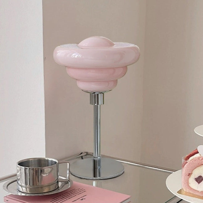 Candy Color Round Glass Table Lamp