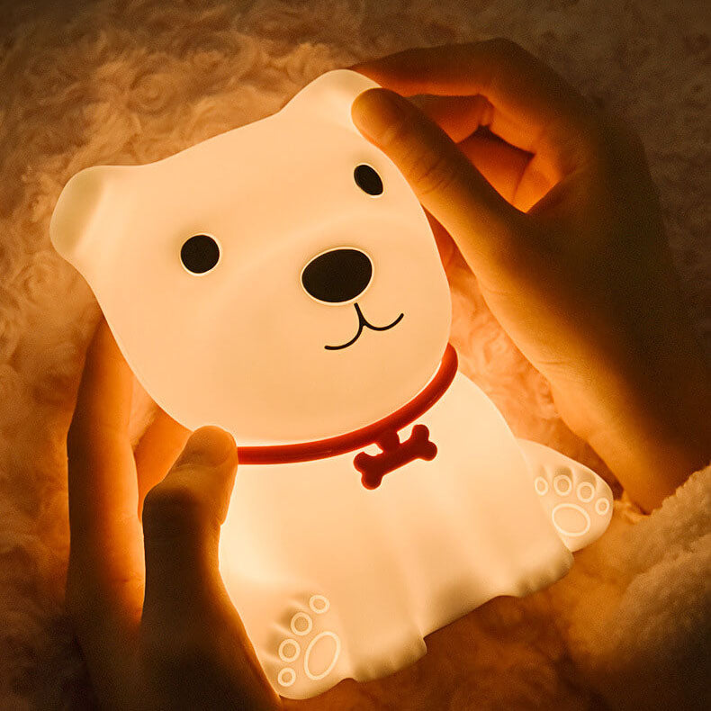 Cute Puppy Silicone Night Table Lamp