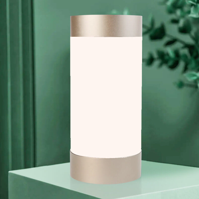 Cylindrical Aluminum Acrylic Table Lamp