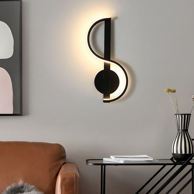 Music Note Silicone Line Wall Lamp
