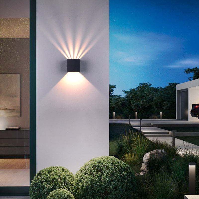 Solid Color Aluminum Square Outdoor Light