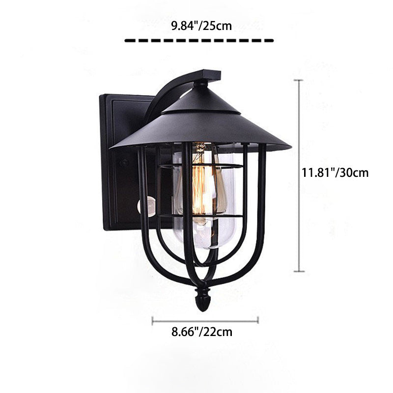 Human Sensing Iron Glass Outdoor Light
