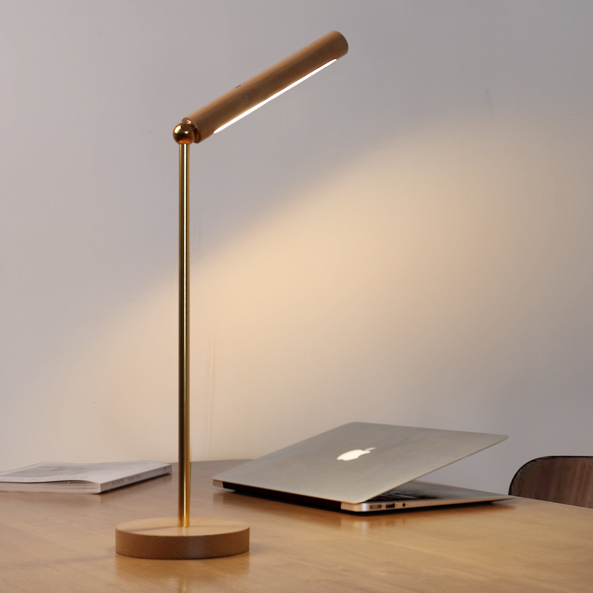 Magnetic Wooden Stick Foldable Table Lamp