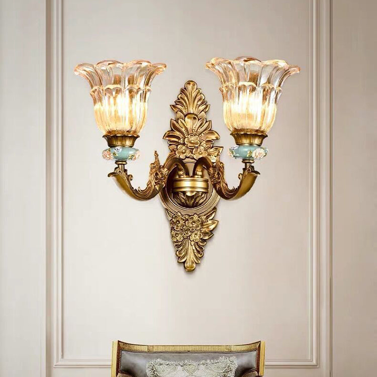 Resin Zinc Alloy Glass Wall Lamp