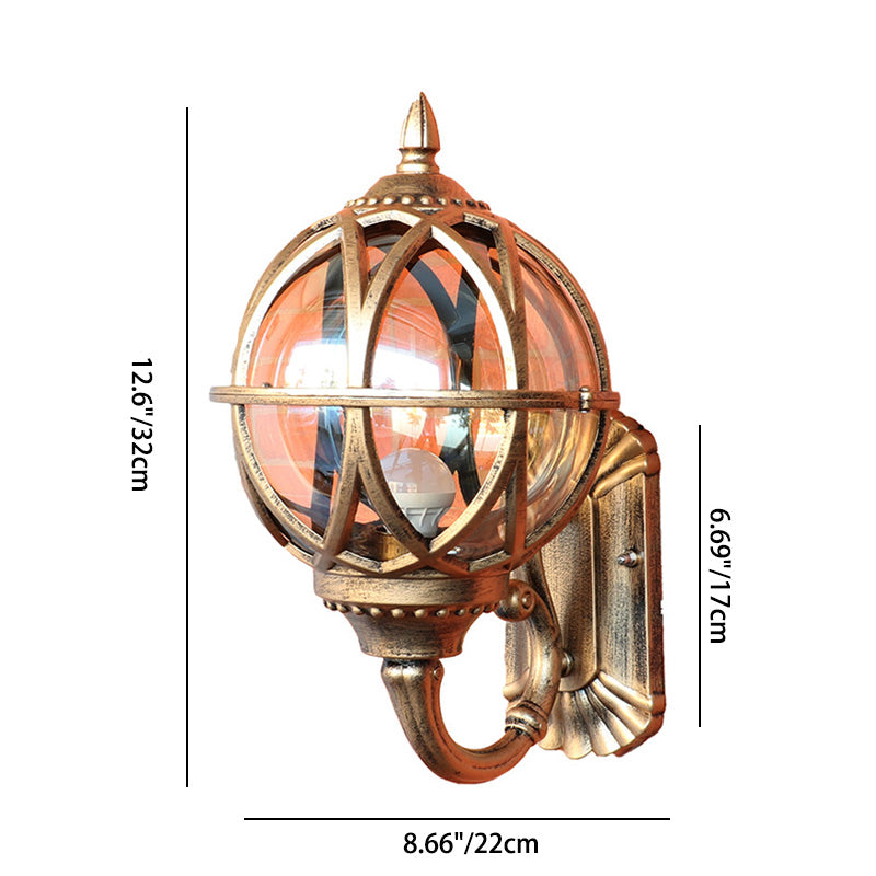 Ball Aluminium Glass Patio Outdoor Light