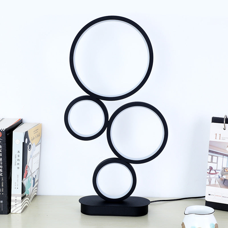 Multi Circle Aluminum Iron Table Lamp