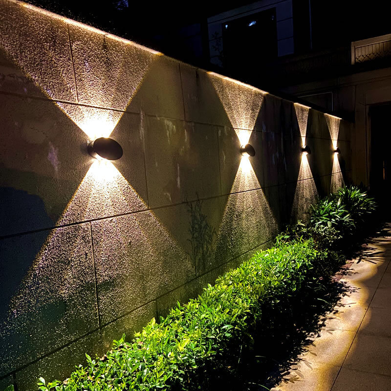 Round Tempered Glass Garden Outdoor Light