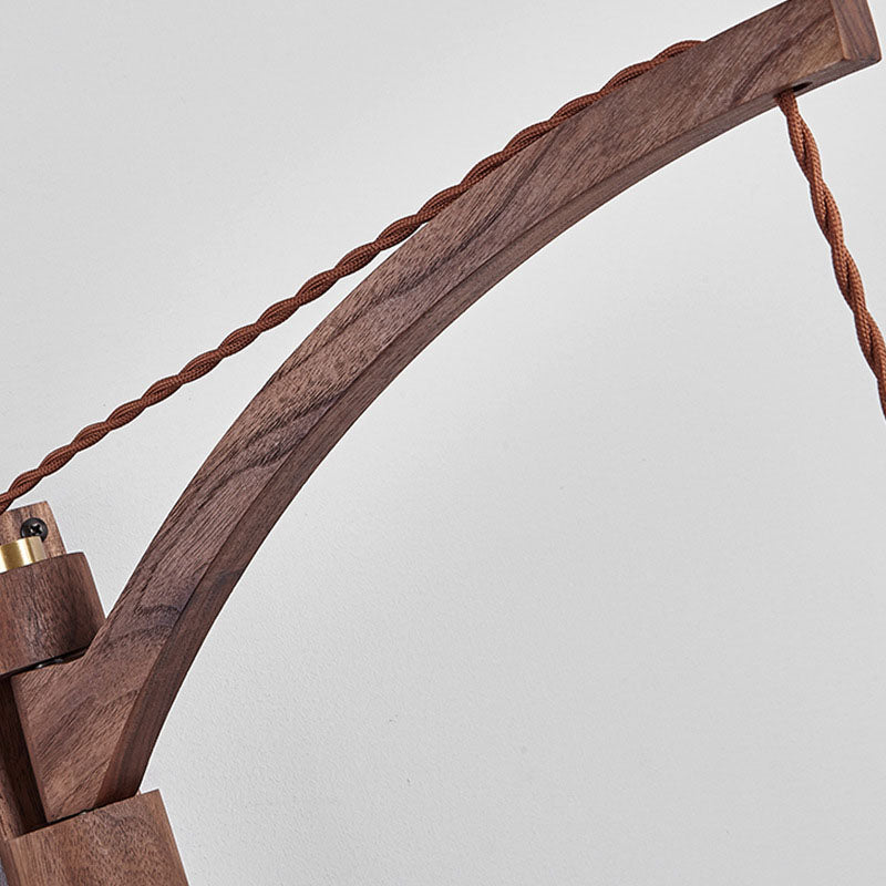 Solid Wood Glass Horn Wall Lamp
