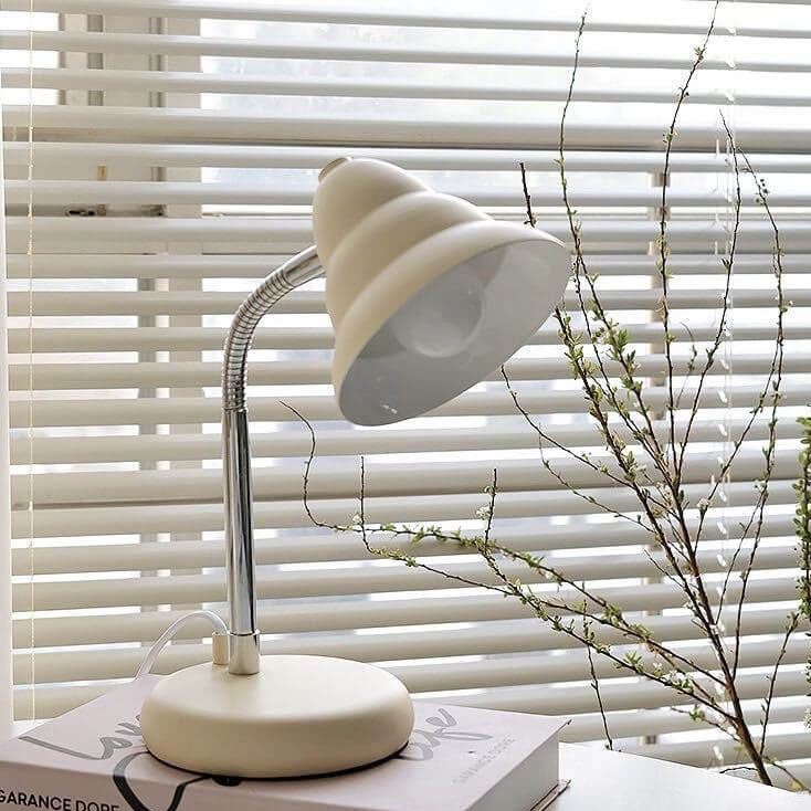 Cream Yellow Cone Iron Table Lamp