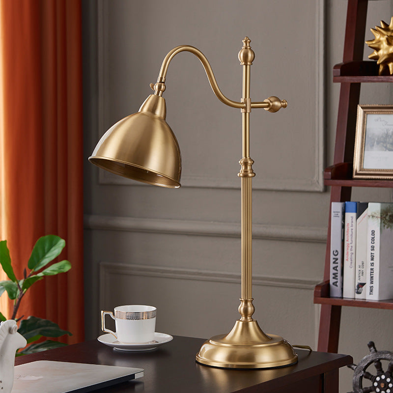 Arch Semi-Circular Full Copper Table Lamp