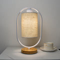 Linen White Ring Table Lamp