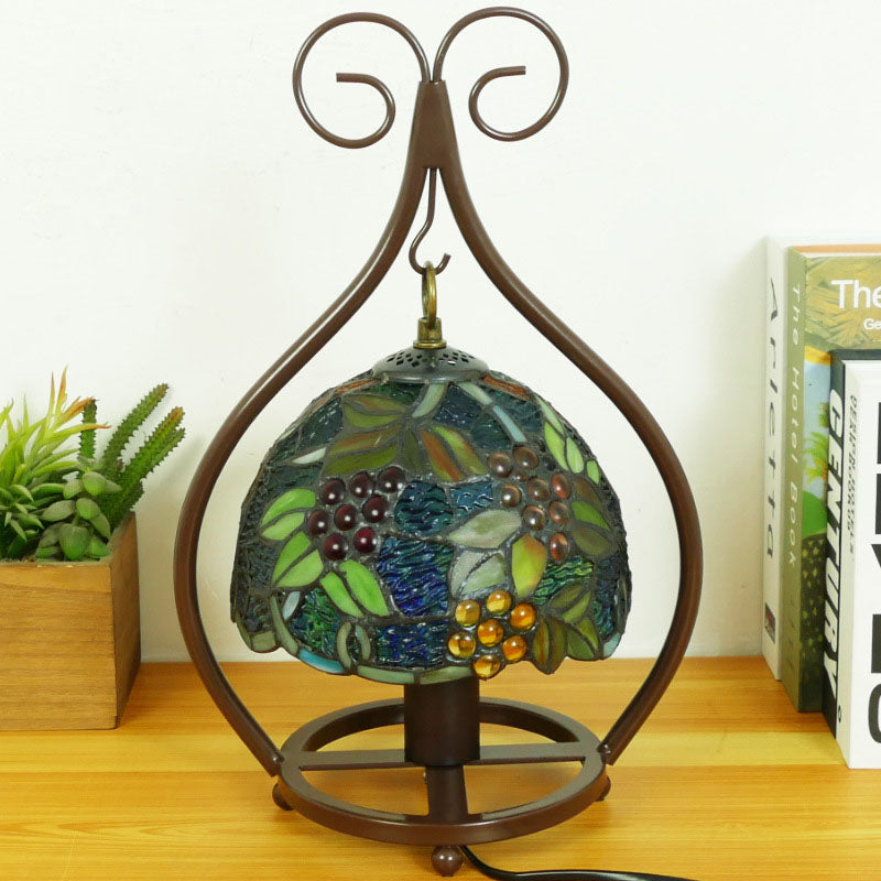 Style Heart Stained Glass Table Lamp