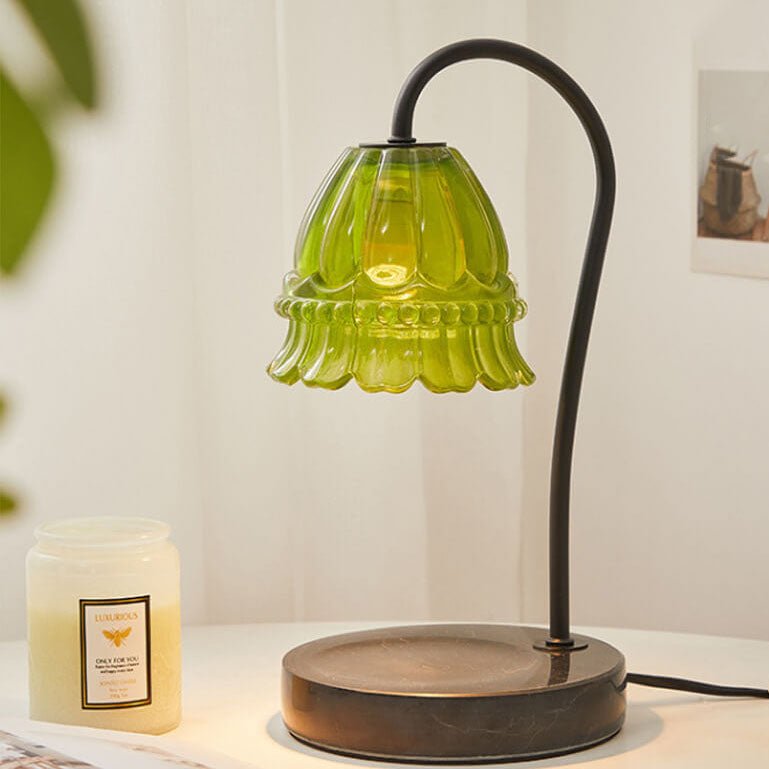 Glass Lily Valley Melting Table Lamp