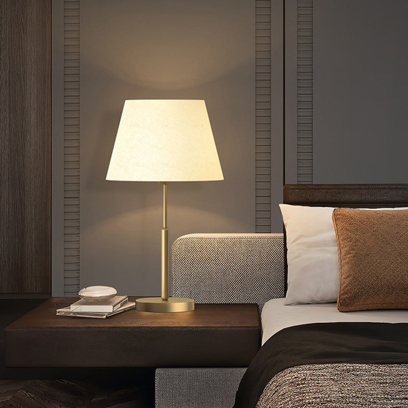 All Brass Fabric Table Lamp
