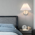 Pleated Disc Iron Fabric Wall Lamp